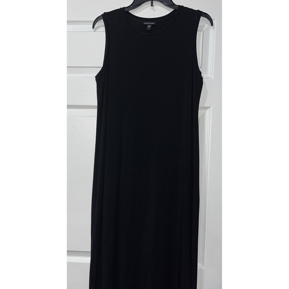 Eileen Fisher Black Sleeveless Tank Maxi Dress Size Small - Picture 3 of 8